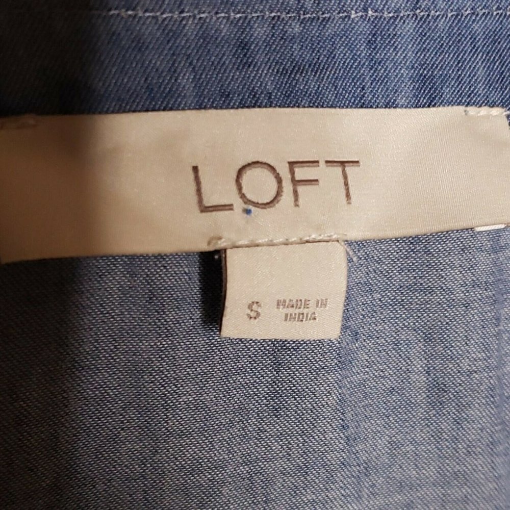 Loft Womens Blue Cotton Lightweight Tunic Small - Picture 4 of 5